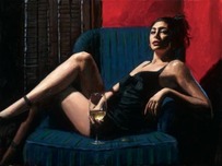 Fabian Perez Fabian Perez Vanessa in the Blue Chair II